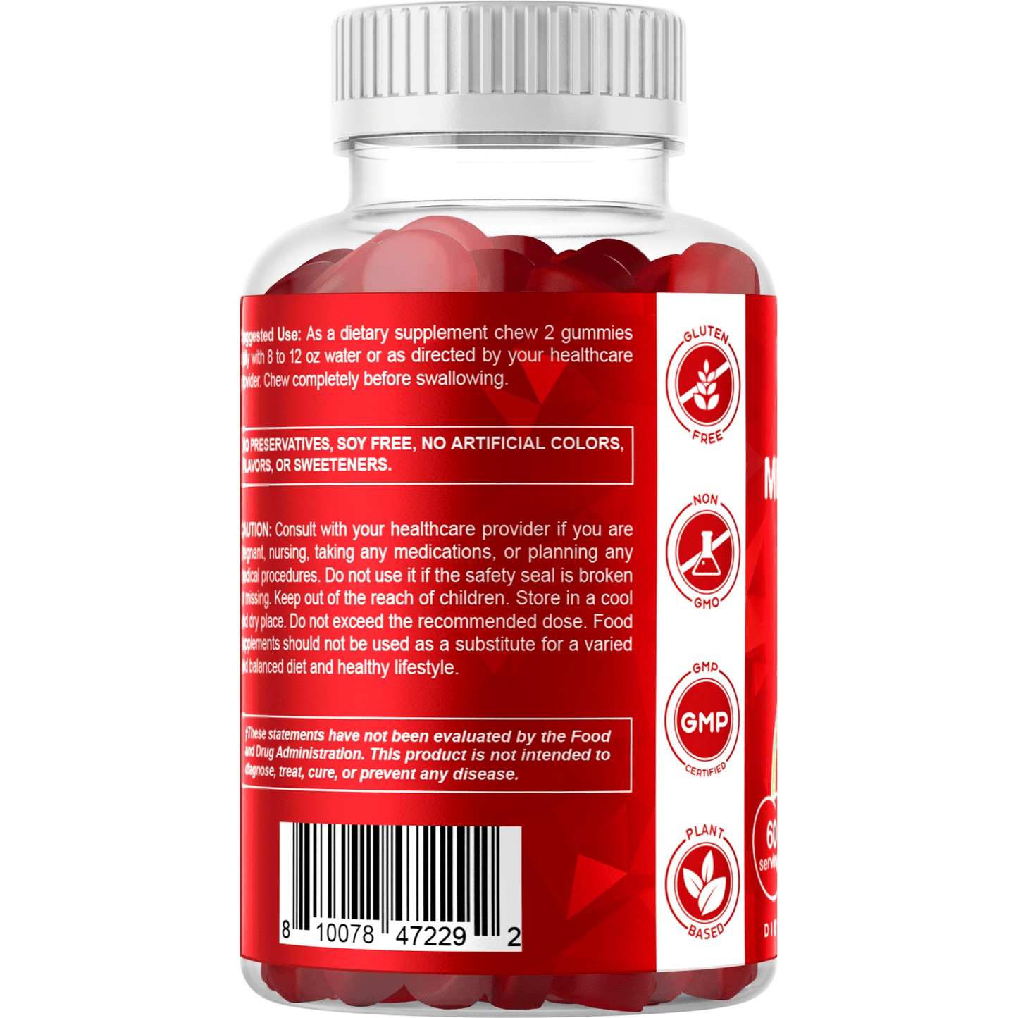 Vitamin B12 5000 mcg (Methyl B12) Gummies - 120 units - With natural cherry flavor