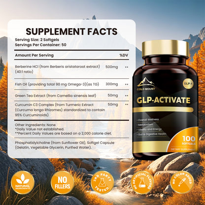 Cold Mount GLP-1 Activation Supplement - 100 Softgels