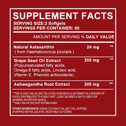 Astaxanthin Premium antioxidant supplement 120 softgels