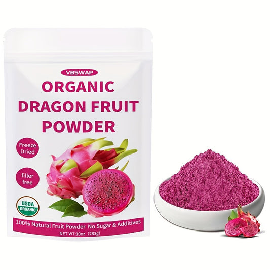 Organic Pitaya Fruit Powder, 10 oz |  100% natural | Pink pitaya fountain | No sugar and additives