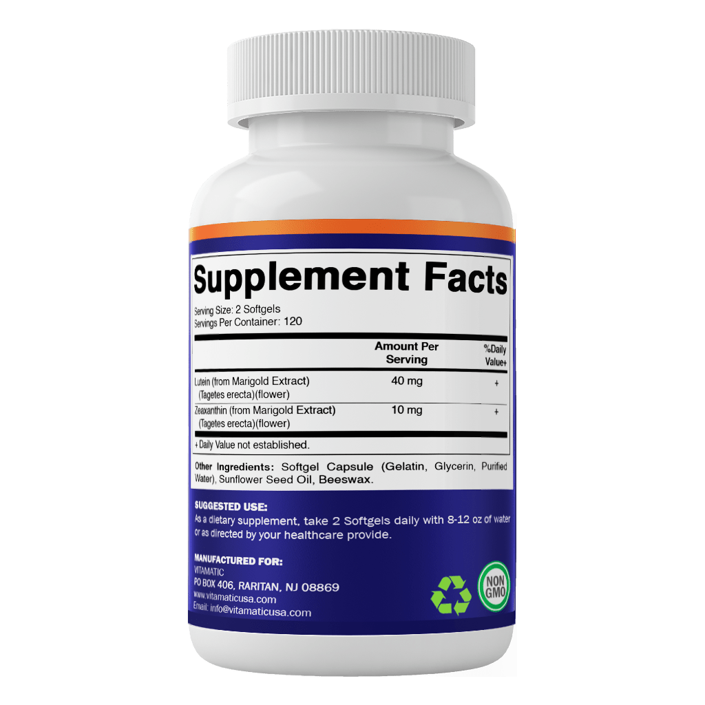 Lutein 40mg with Zeaxanthin 10mg, 240 Softgel