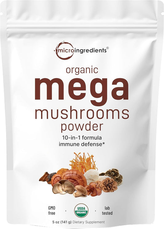 Ultimate Mega Mushroom 10 in 1 Complex Powder - All Natural System Booster