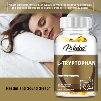 L-Tryptophan - with vitamin B5, B6, B9, premium formula - 120 units