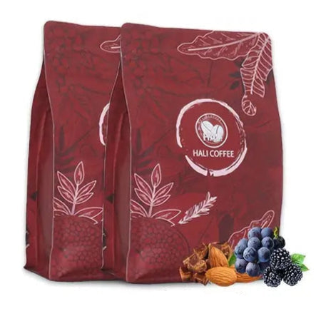 Whole Bean Coffee (8oz Pack, 2 Count) Blackberry, Roasted Almond, Grape Flavor