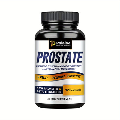 Prostate Health Support: Saw Palmetto & Pumpkin Oil Capsules - 120 Count