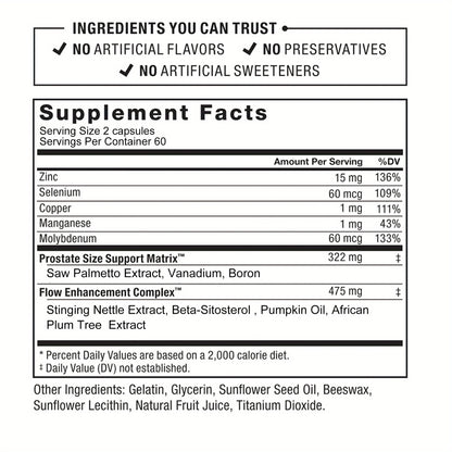 Saw Palmetto, Nettle and Pumpkin 120 Capsules