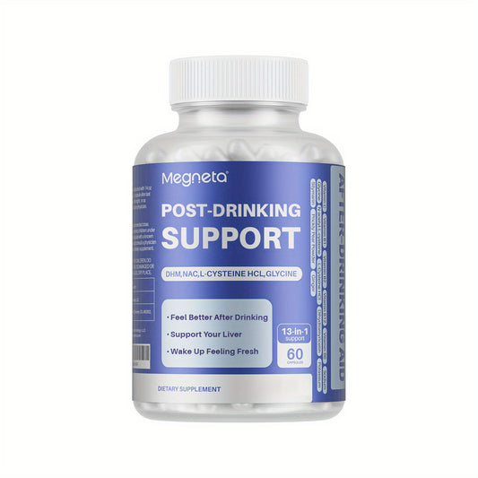 Supplement with Glycine DHM & NAC Milk Thistle L-Cysteine HCL - aid for electrolyte balance - Feel better after drinking 60 capsules