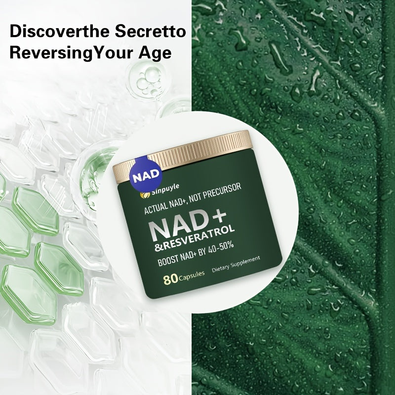 NAD   Booster: resveratrol and quercetin 80 capsules