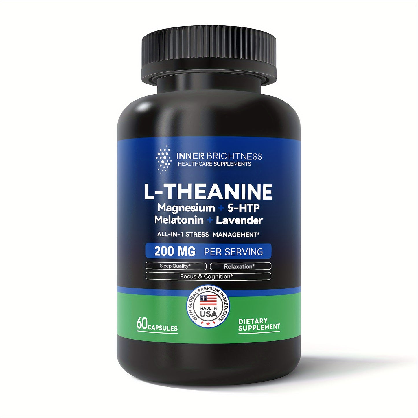 L-Theanine, 200mg, Magnesium, 5-HTP and Melatonin