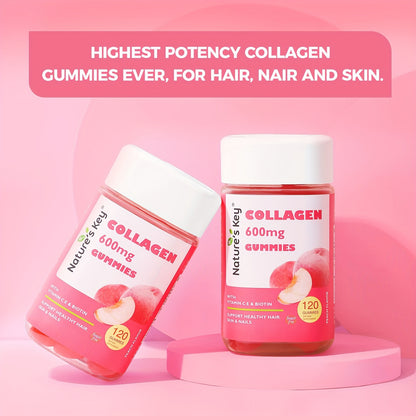 New Collagen Gummies Formula 120 Sugar Free Peach Flavor