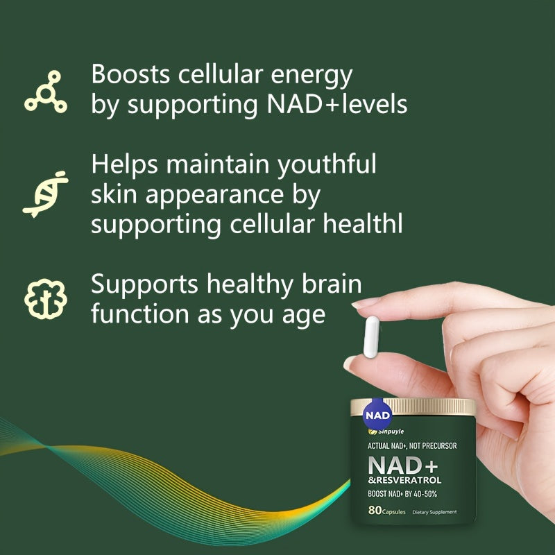 NAD   Booster: resveratrol and quercetin 80 capsules