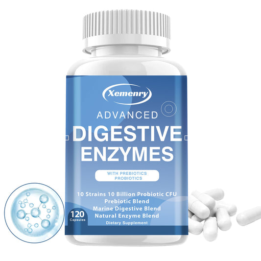 Digestive Enzyme - with Prebiotics, Papain, Bromelain - 120 units