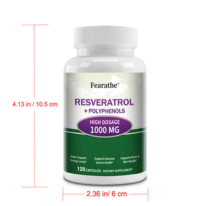 Resveratrol polyphenol supplement - 120 capsules