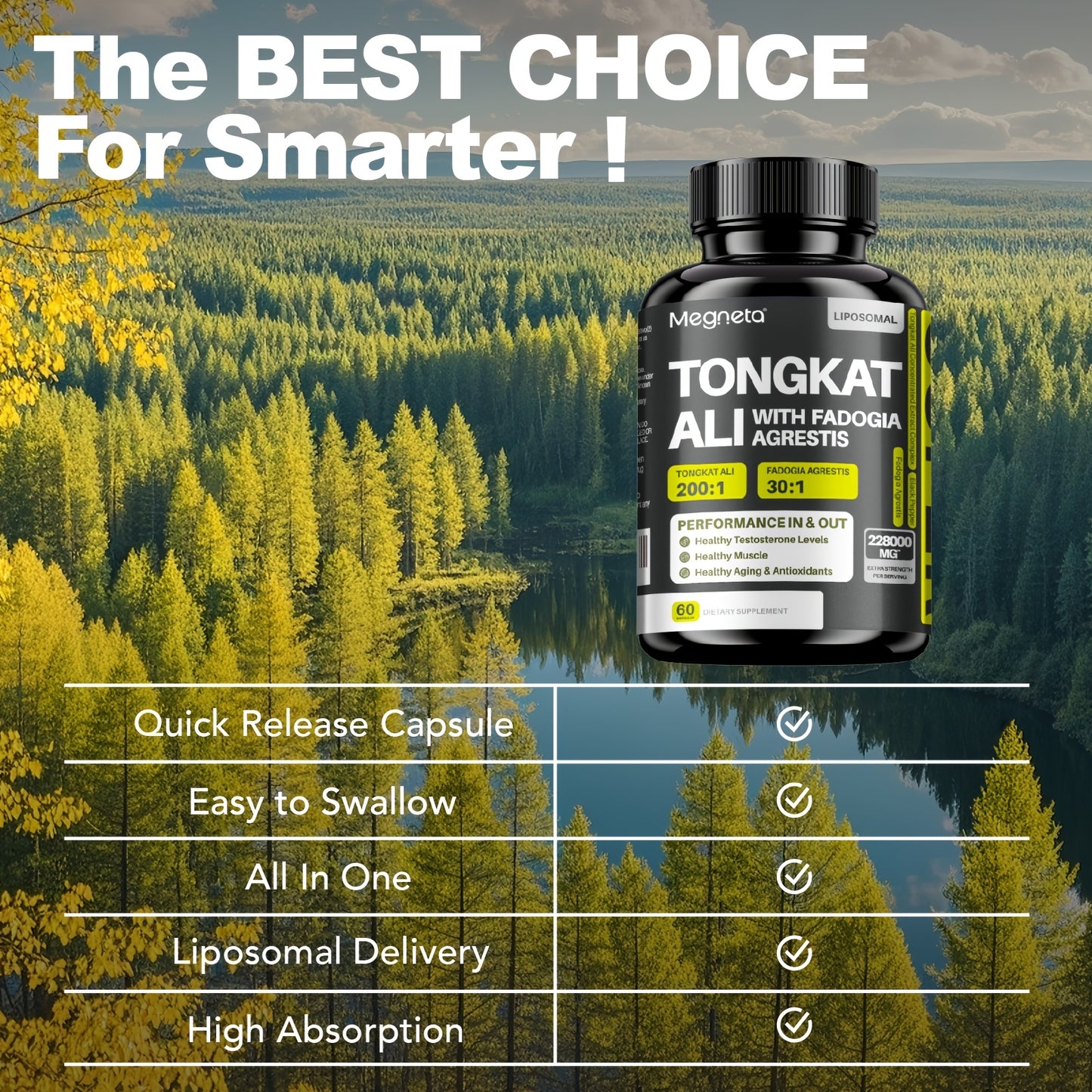 Tongkat Ali  Power Complex of high-potency black pepper extracts for maximum absorption | 60 capsules