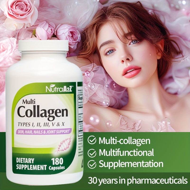 Multi-Collagen Complex - 180 capsules for glowing skin, healthy joints and strong hair