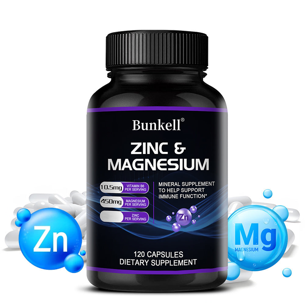 Zinc, magnesium and vitamin B6 for bone relaxation and support - 120 capsules