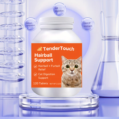 200 Tender Touch Hairball Supporter tablets for cats.  Digestive Support Vitamins