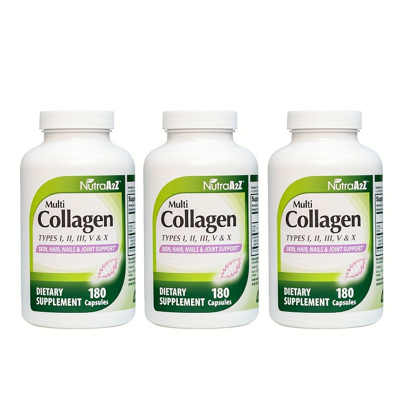 Multi-Collagen Complex - 180 capsules for glowing skin, healthy joints and strong hair