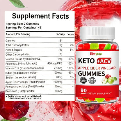 Keto ACV Cider Vinegar Gummies - Delicious Wellness Boost in Every Bite!