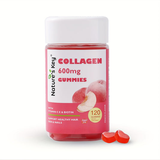 New Collagen Gummies Formula 120 Sugar Free Peach Flavor