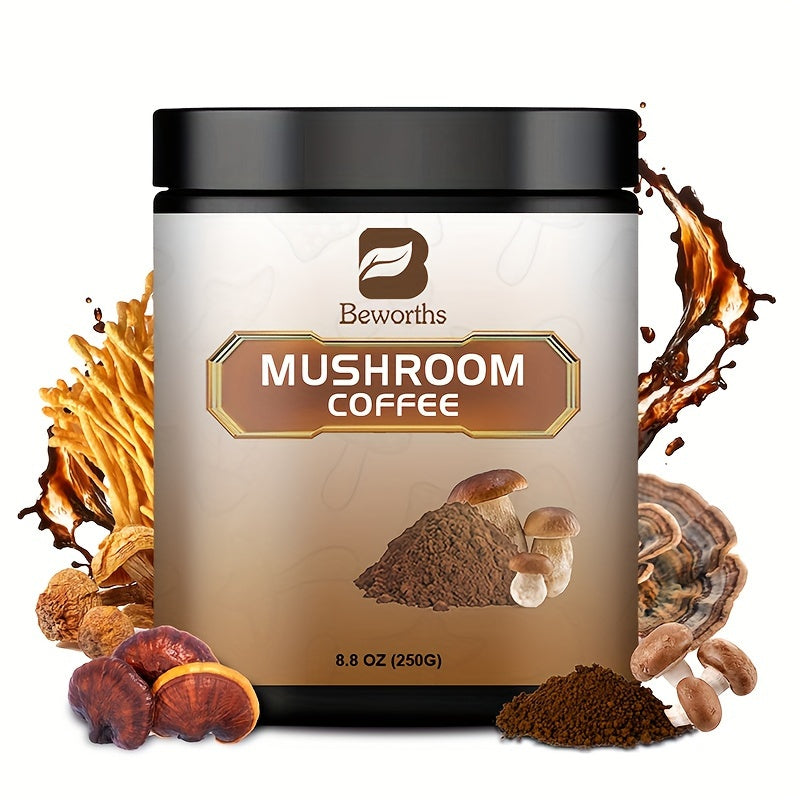 Mushroom Coffee Powder with Reishi, Cordyceps, Lion's Mane, Chaga & Turkey Tail 250g/8.8oz