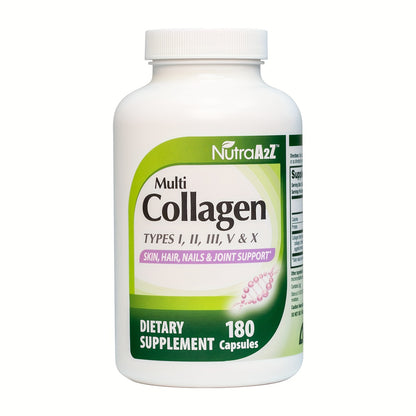 Multi-Collagen Complex - 180 capsules for glowing skin, healthy joints and strong hair