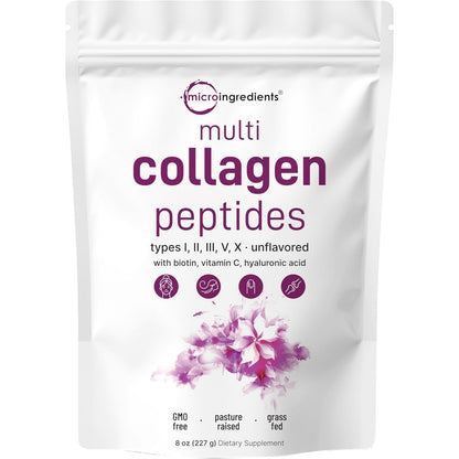 Multi Collagen Protein Powder with Biotin, Hyaluronic Acid and Vitamin C