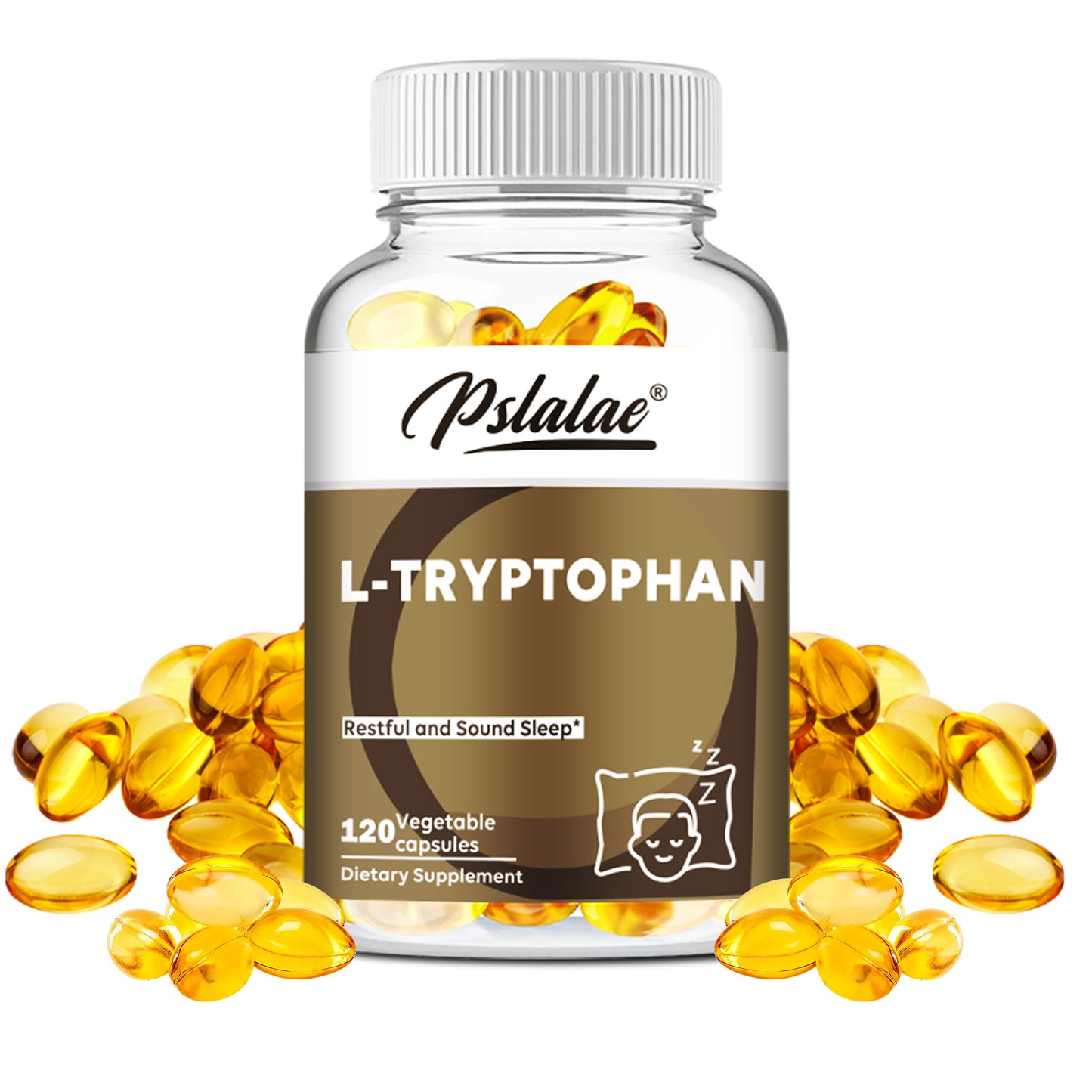 L-Tryptophan - with vitamin B5, B6, B9, premium formula - 120 units