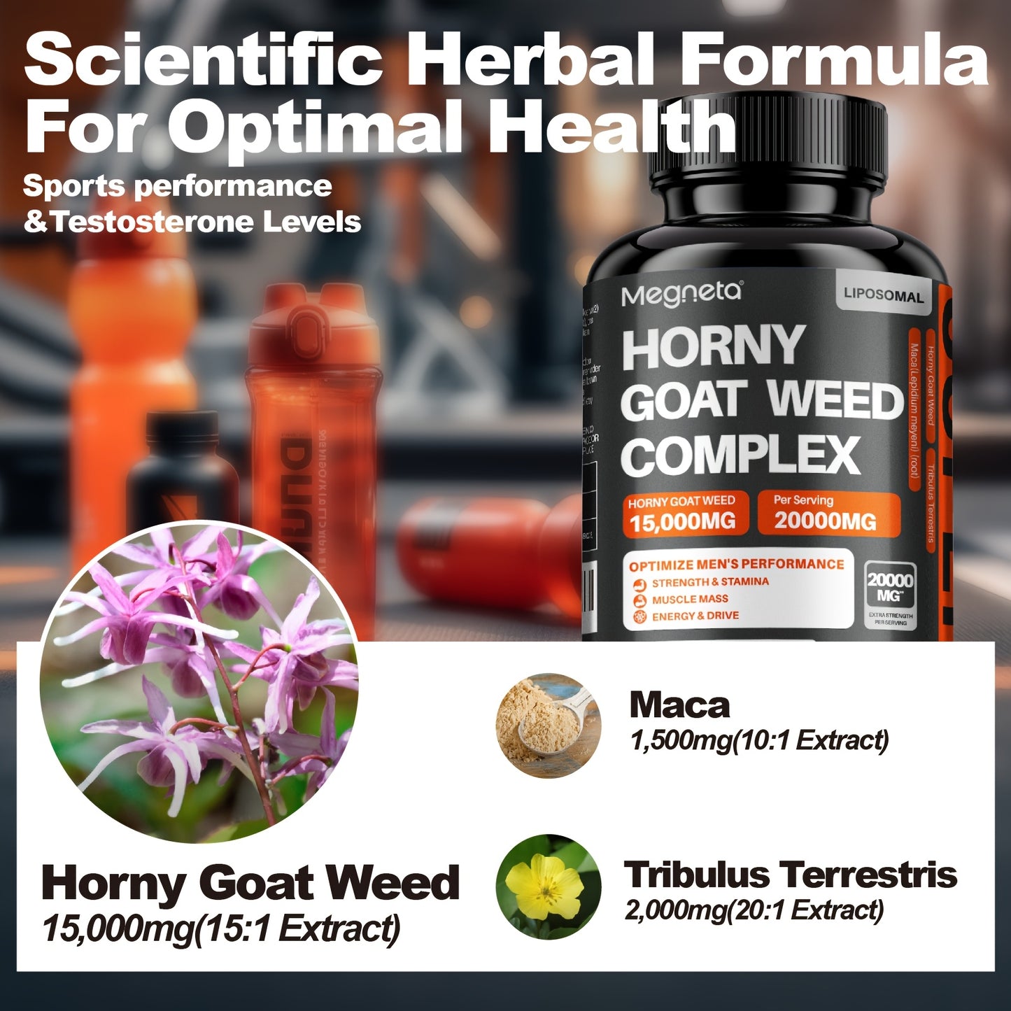 Herbal complex with maca and Tribulus - 60 capsules,