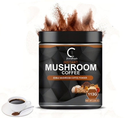 Premium Mushroom Coffee with 7 Lion's Mane Mushrooms, Reishi, Chaga, Cordyceps, Shiitake, Maitake and Turkey Tail, 2 Packs 226g (3.98oz)