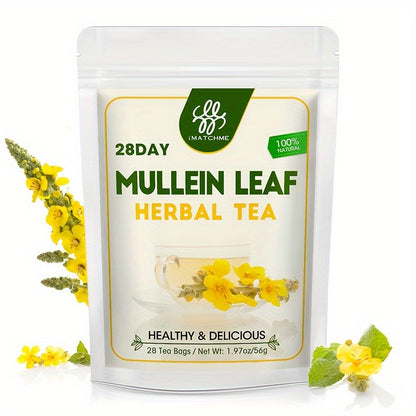 Mullein Leaf Tea, Herbal Tea, Caffeine Free, 28 Bags