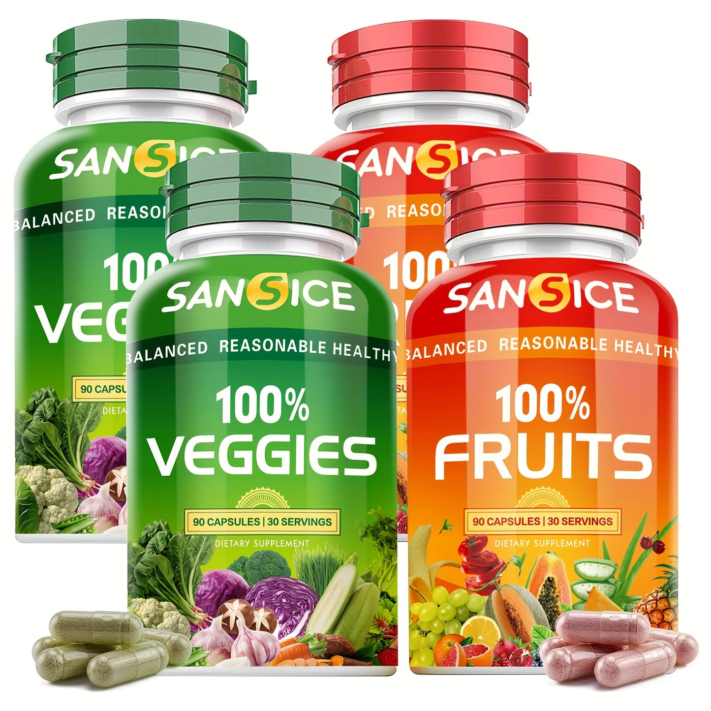 4 bottles of Ultimate Fruit & Veggie Bliss - 360 capsules of 100% natural fruit and vegetable vitamins