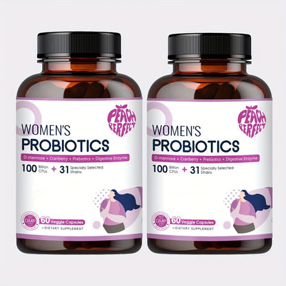 Probiotics for Women 100 Billion CFUs Digestive Enzymes with Cranberry to Restore Balance and pH