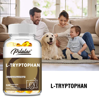 L-Tryptophan - with vitamin B5, B6, B9, premium formula - 120 units