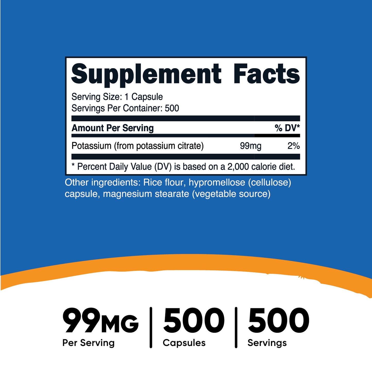 Potassium Citrate 99mg - 500 Capsules