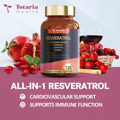 Resveratrol 8000mg Heart Health Support 120 Capsules