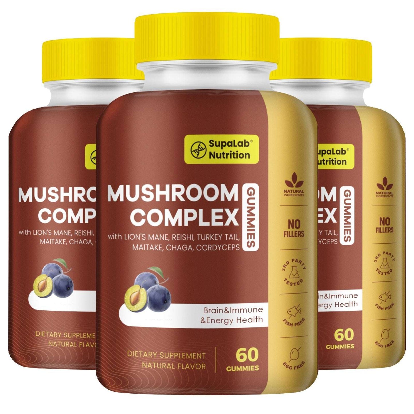 Premium Mushroom Gummies | 300mg | Grape Flavor, Natural Ingredients