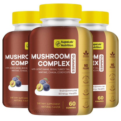 Premium Mushroom Gummies | 300mg | Grape Flavor, Natural Ingredients