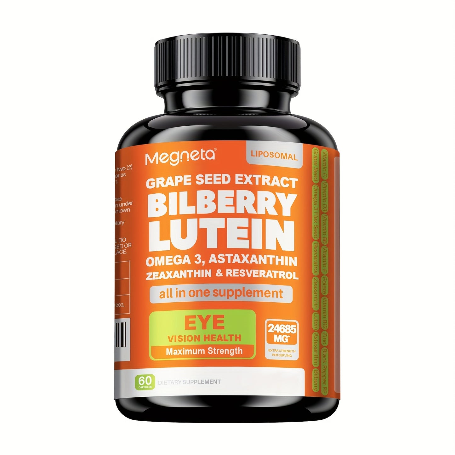 Vitamins Lutein 20mg and supports vision health - 60 capsules