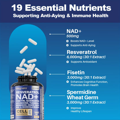 NAD  with Resveratrol Elite Maximum absorption brain function | 60 Capsules