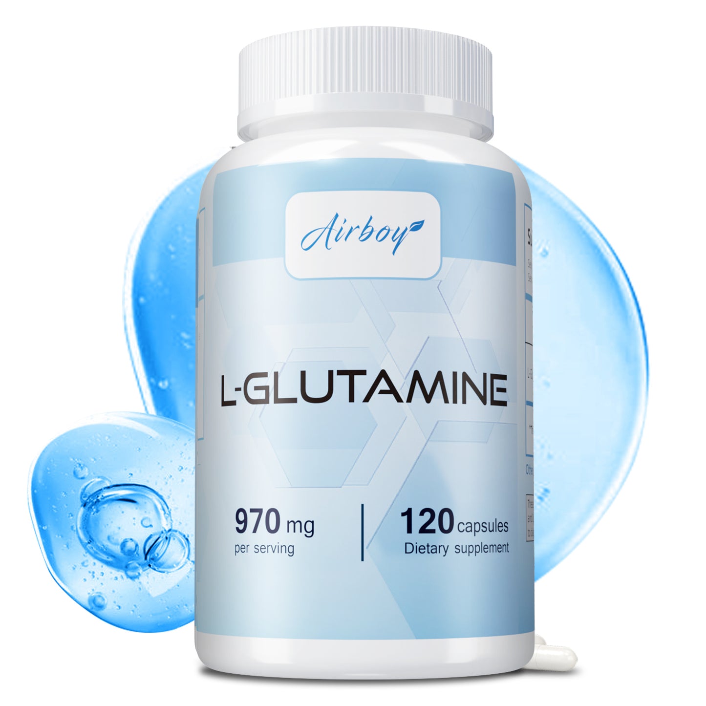 L-Glutamine Amino Acid 970mg - Premium Formula 120 Capsules