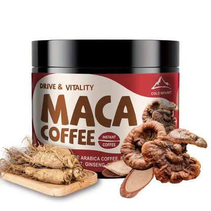 Maca Coffee, 100% Arabica, 6 High Quality Specials: Maca Root, Ginseng, Tongkat Ali, Lion's Mane, Reishi, Chaga