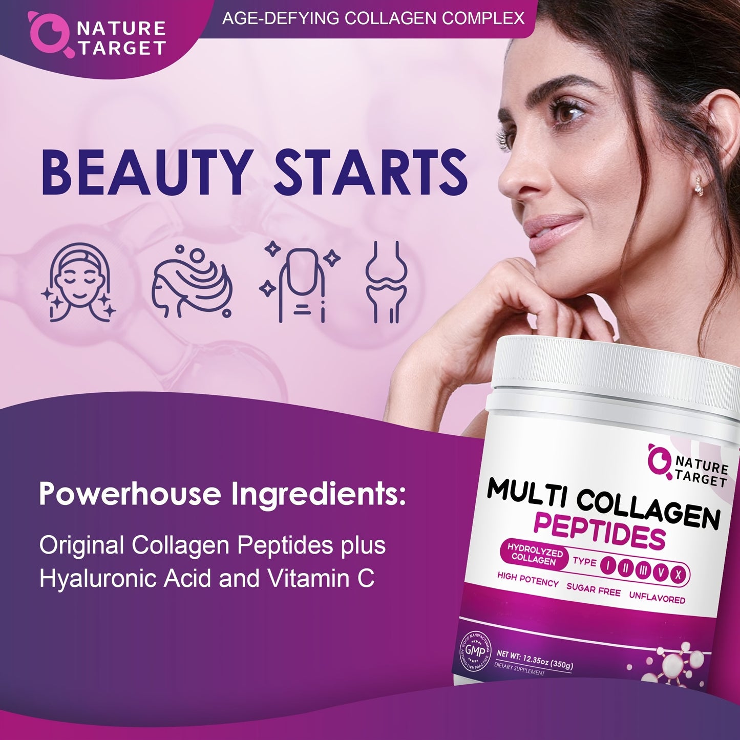 Multi-Collagen Ultimate - 35 doses for better skin, hair and joint health (350g)