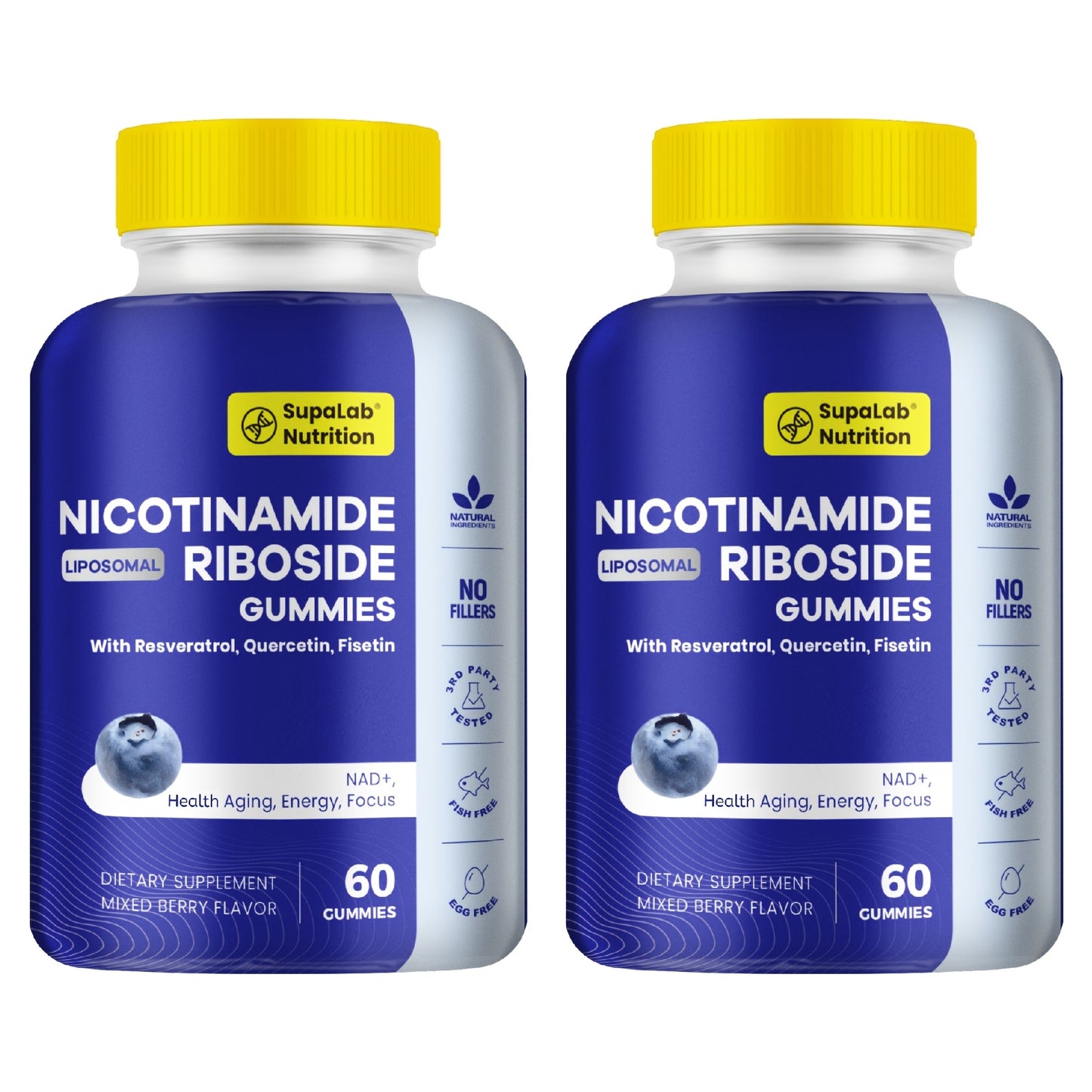 Nicotinamide Riboside Gummis, NAD  Resveratrol Extract - 60 Gummis