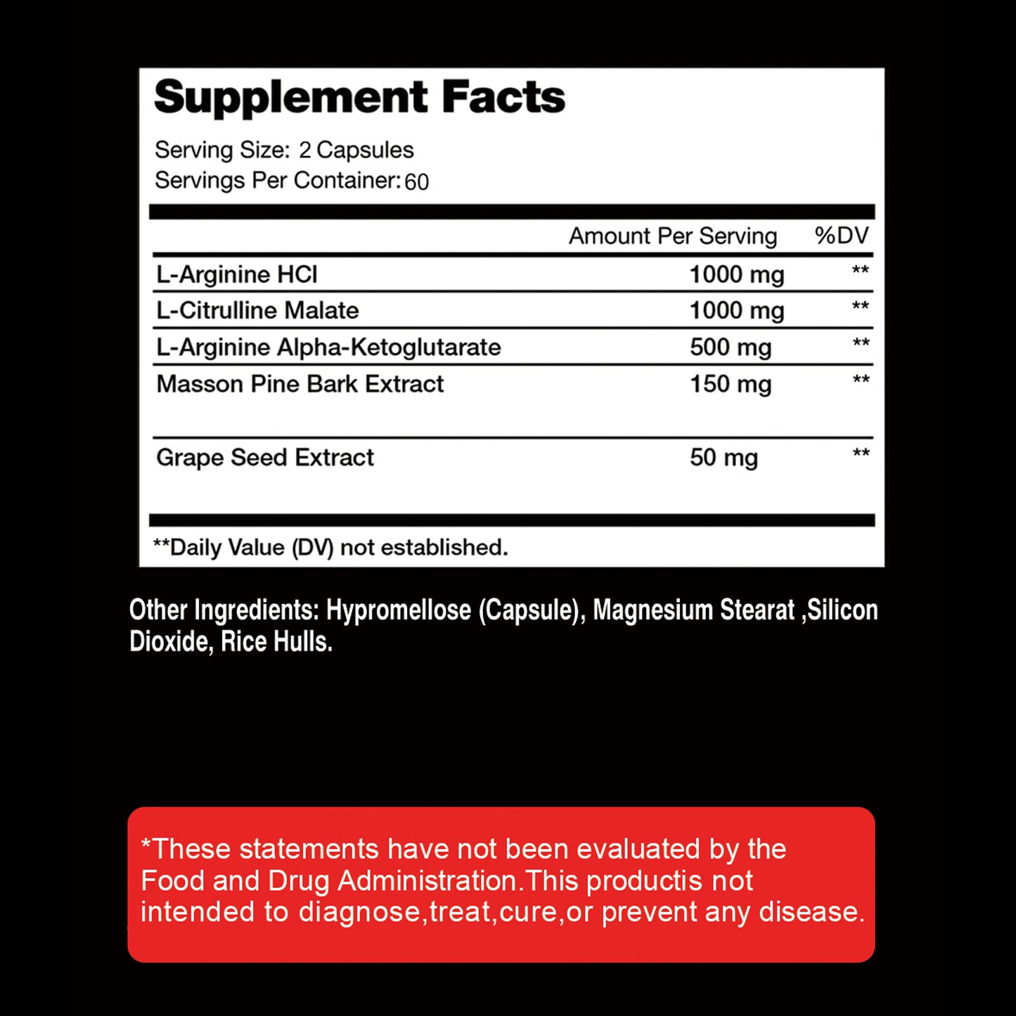 Nitric Charge - with L-Arginine, L-Citrulline 120 Capsules