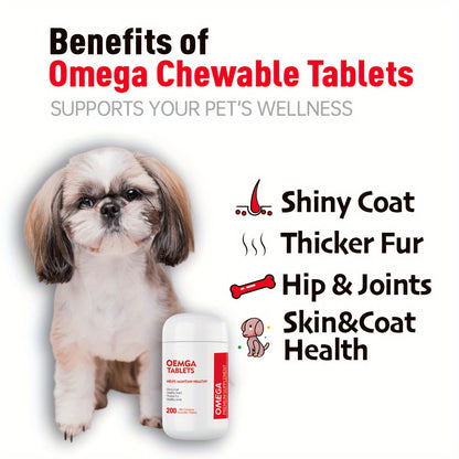 Omega 3 Fish Oil for Dogs 200 Tablets