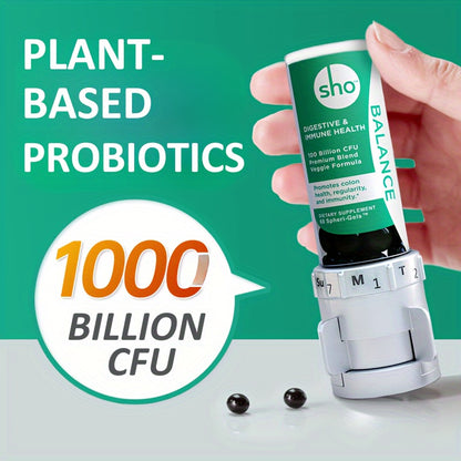 Plant-based probiotics and prebiotics with 100 billion CFU. 60 capsules