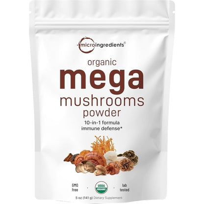 Ultimate Mega Mushroom 10 in 1 Complex Powder - All Natural System Booster