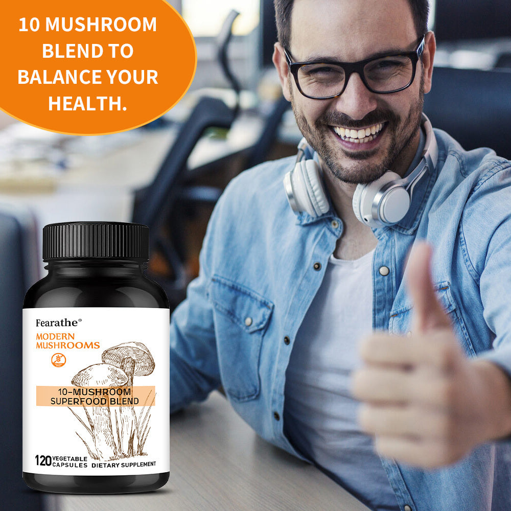 Mushroom Superfood Blend Natural Supplement 120 Capsules