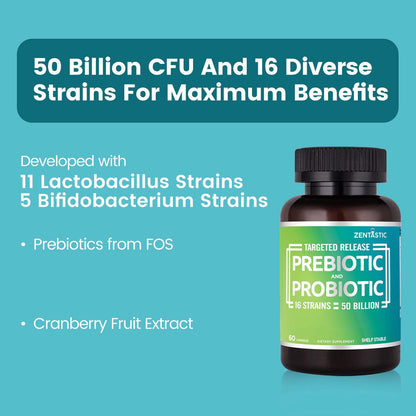 Probiotics 50 billion CFU 16 strains - stable 60 capsules